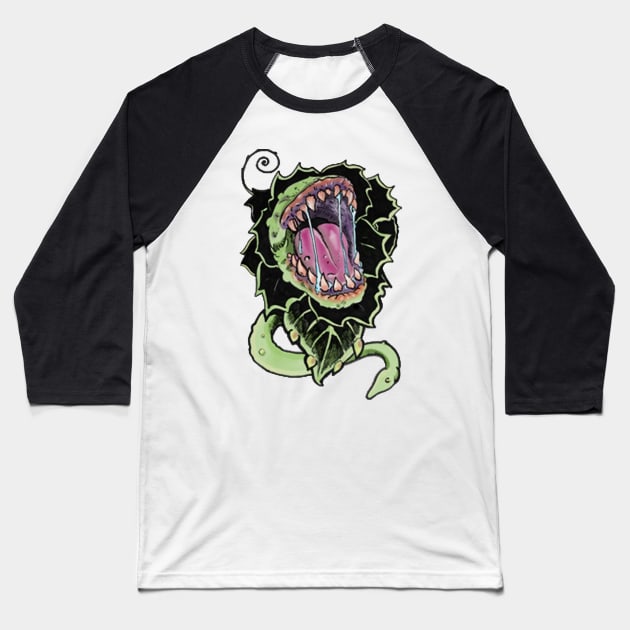 Audrey 2: Color Baseball T-Shirt by Christopher Bendt